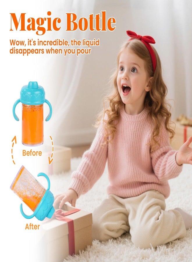 BABESIDE Baby Doll Accessories - 9 Pcs Feeding Set with Magic Bottles, Pacifiers, Bibs, Diapers & Carry Bag, Pretend Play Kit for 12-15 Inch Dolls - Image 2